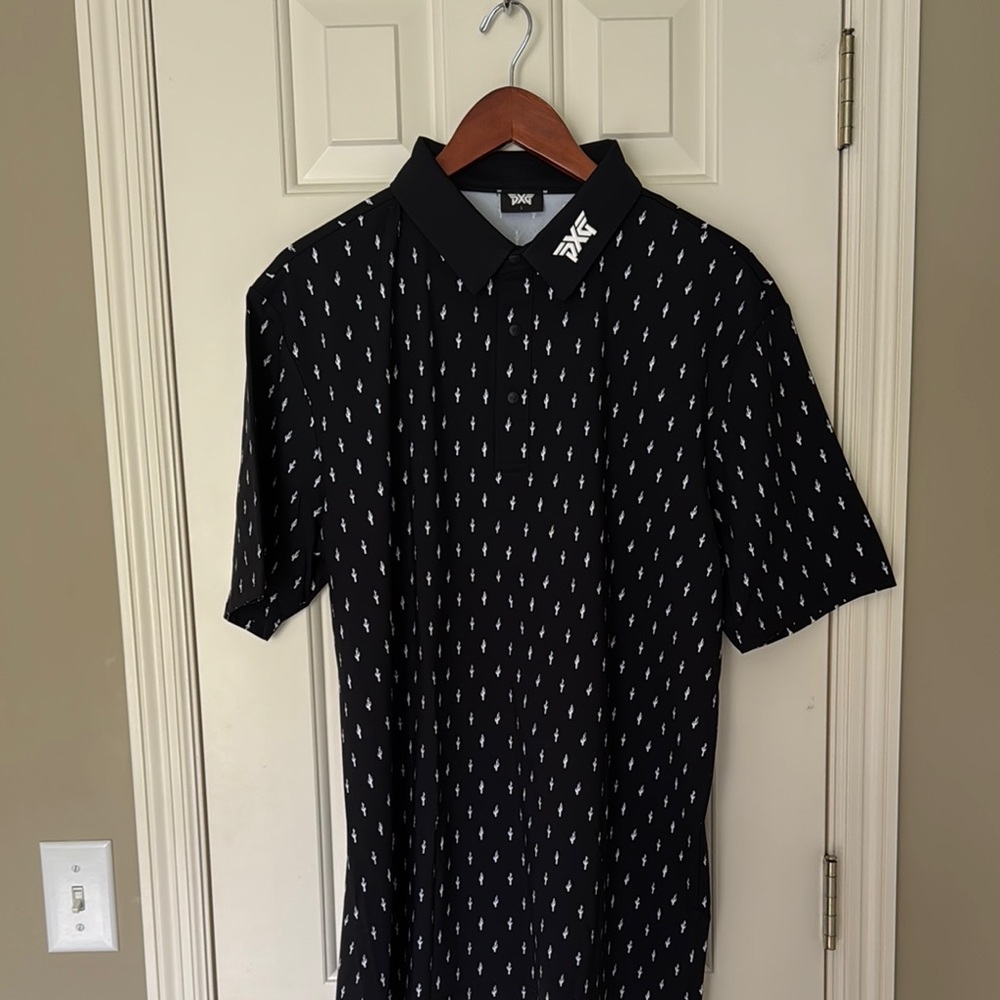 PXG Black Patterned Men's Shirt